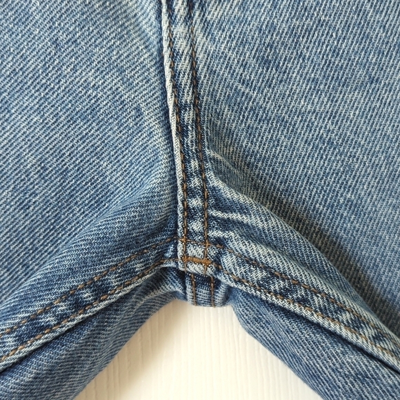 Calvin Klein Jeans Retro Medium Wash High Rise Distressed Straight Leg Jeans 30 - Picture 13 of 16